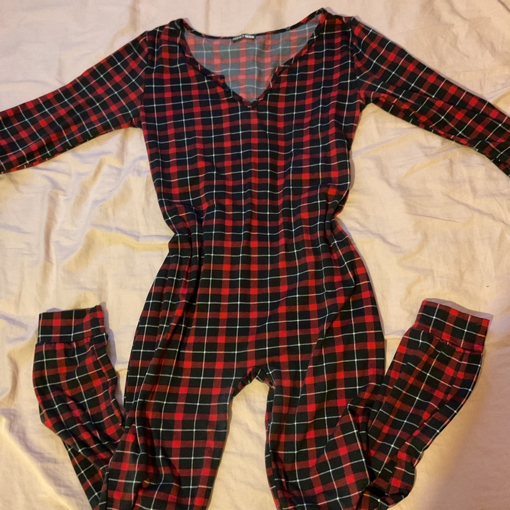 Plaid Christmas Pajamas - Red and Black